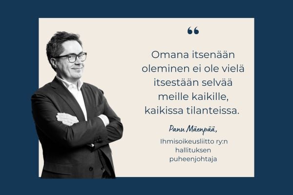 Kun ei kaappiin tarvitsisi menn&#228; h&#228;d&#228;n ja hoivan hetkell&#228; Omana itsen&#228;&#228;n oleminen ei ole viel&#228; itsest&#228;&#228;n